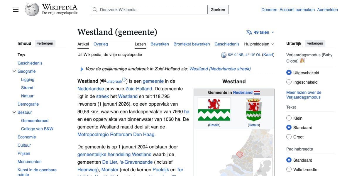 Westland stadsaanzicht, installateurs vergelijken
